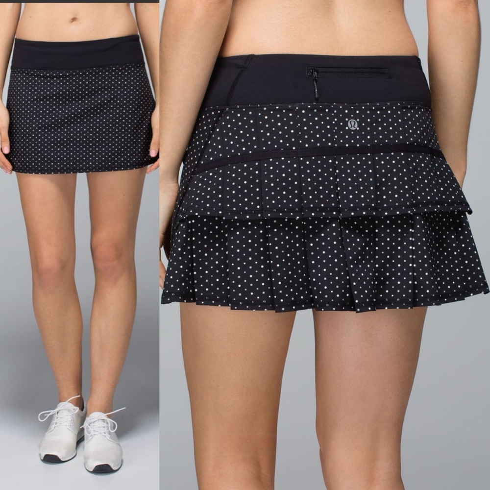 Lululemon Run Pace Setter Skirt Polka Dot Pleated Skort